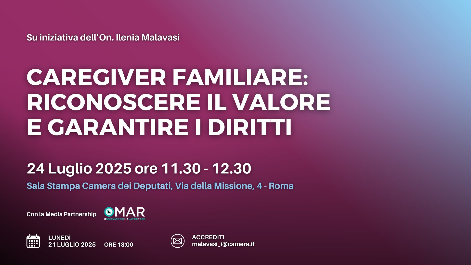 Caregiver familiare, riconoscere il valore e garantire i diritti
